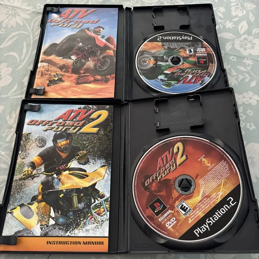 ATV Offroad Fury 1 & 2 PlayStation 2 PS2 Complete With Manuals